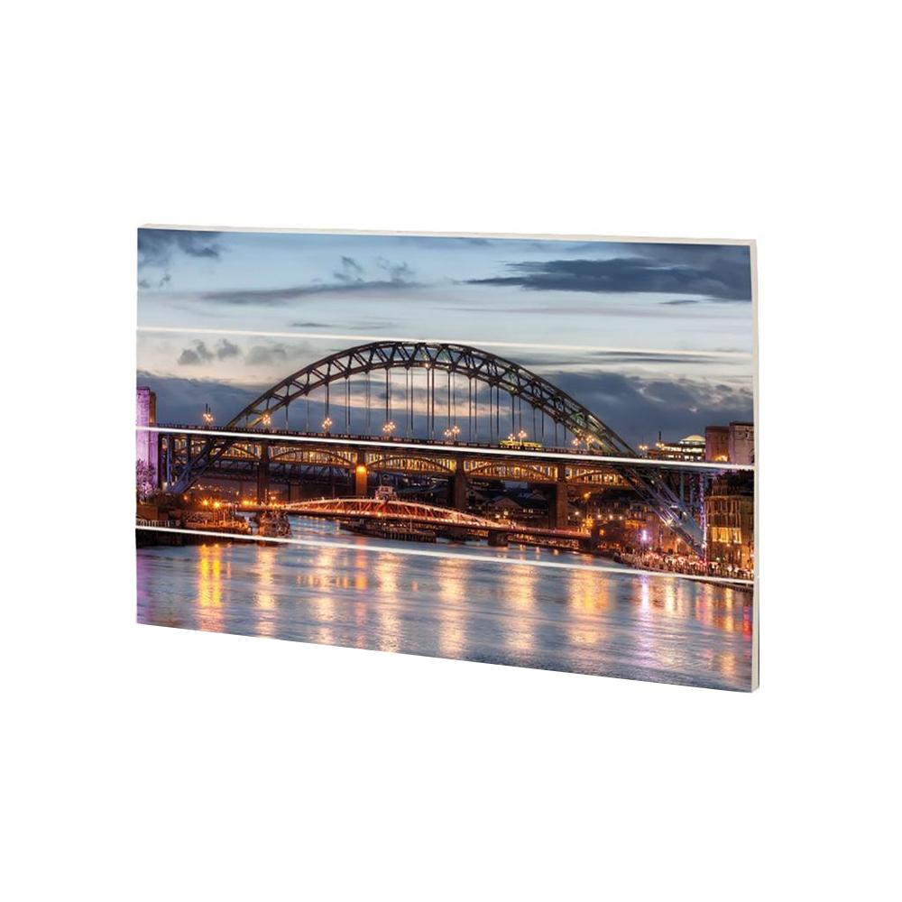 Pyramid International Tyne And Swing Bridges Wood Plaque