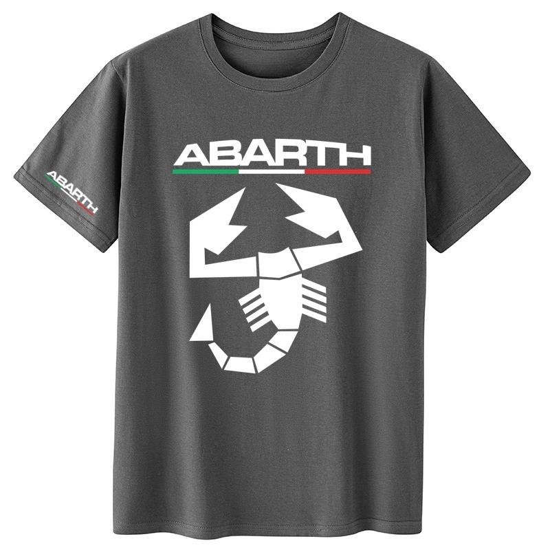 Abarth Scorpion 100% Хлопковая Мужская Футболка Abarth Scorpion Белый Черный Автомобили Спорт Гоночный Италия Тюнинг Двигателя Раллийный Автомобиль Мужская Футболка