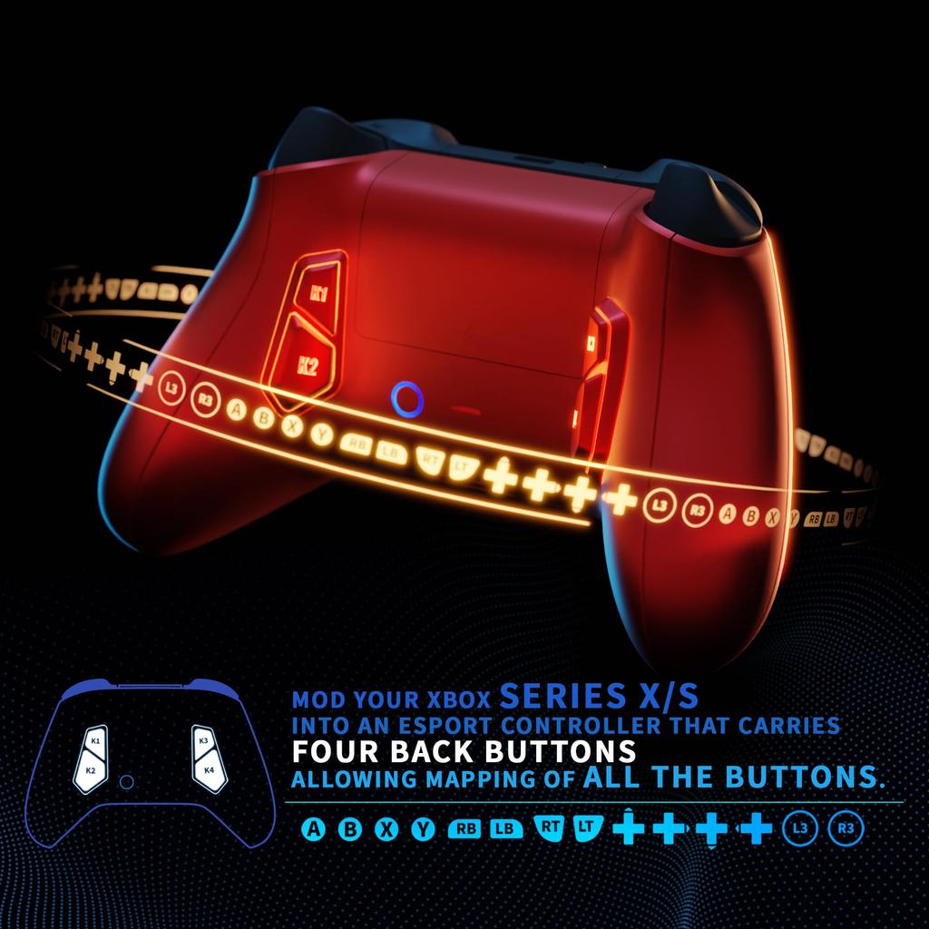 eXtremeRate Redesigned Back Button Remap Kit for Xbox Core 1914 Controllers and Victor X Remap Kit for Xbox Series Controllers Controller Not Included