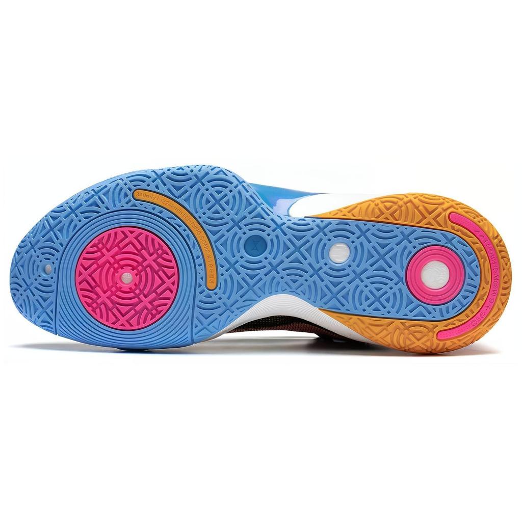 Li Ning SONIC 10 Ultra Mid Высокие износостойкие дышащие баскетбольные кроссовки Мужские Черные Синие Коричневые ABAS145-5