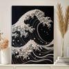 Pearl Terrifying Waves DIY Diamond Art Kits 15.7x19.6inch Gem Art Diamond Painting Kits Without Frame for Adults Gift Idea Home Wall Decor