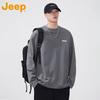 Jeep Мужская футболка с длинным рукавом из чистого хлопка