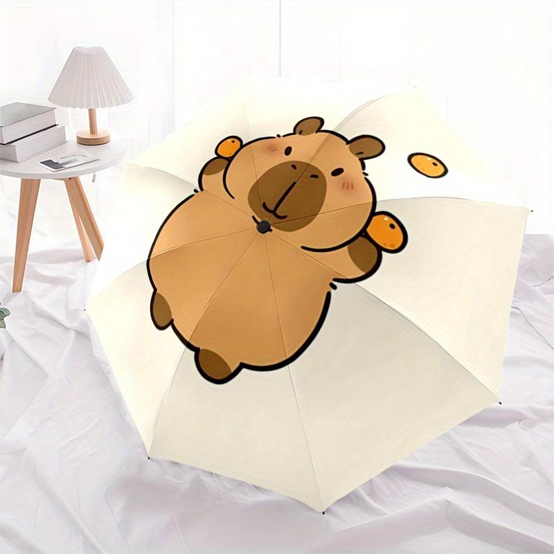 1pc Capybara, Oranges Automatic Open/Close Umbrella, Ideal Fan Gift for Birthday, Christmas, Trendy Fashion yy250828003