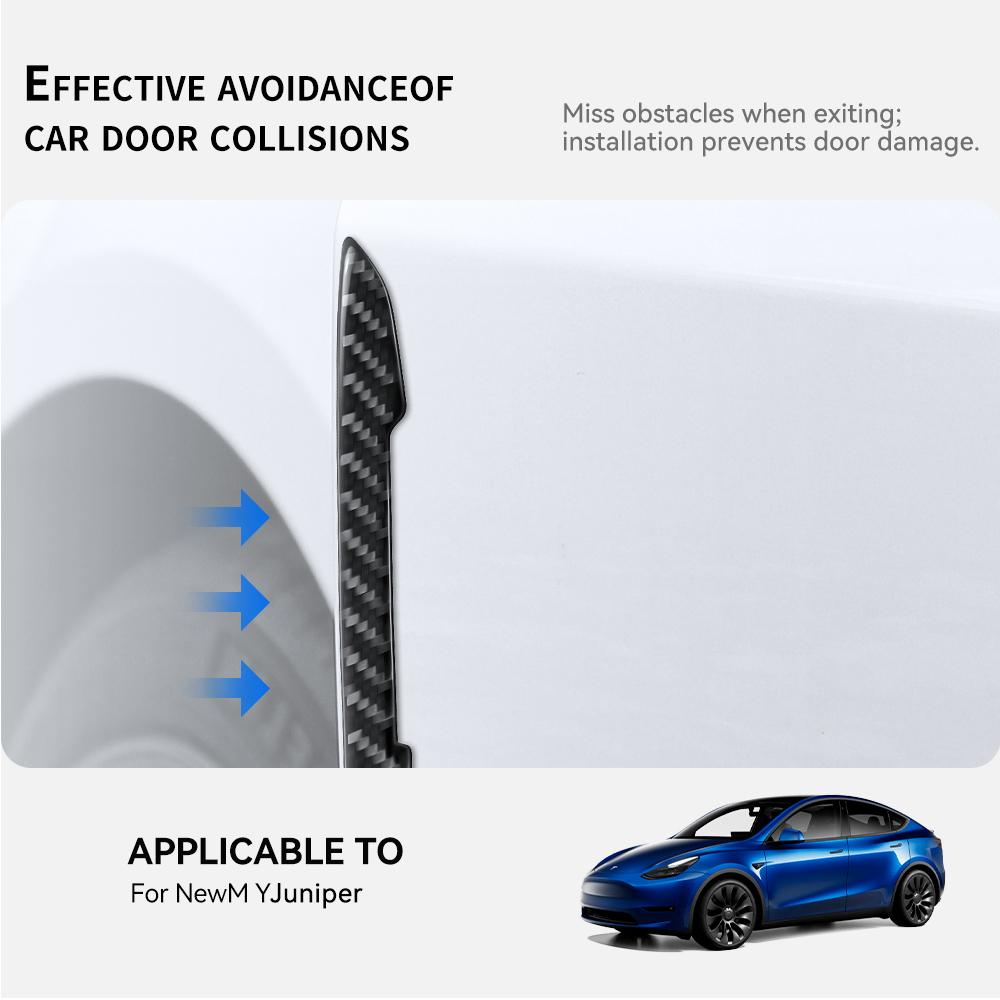 YZ For Tesla Model 3 Y Juniper Highland 2025 Car Door Protector Mirror Protector Bumper Sticker Vehicle Anti-collision Strip