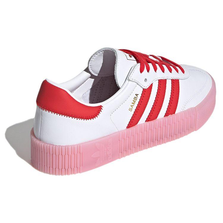 adidas Originals Sambarose Синтетическая кожа Прочные низкие кроссовки Женские кроссовки Белый Красный FX6269