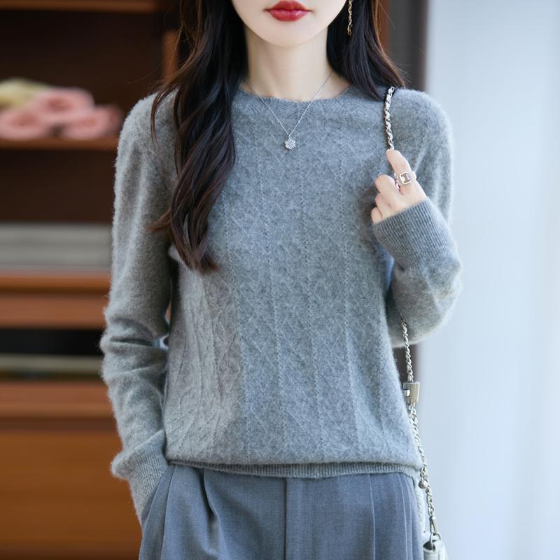 Женский кашемировый свитер Qinghe кашемир 30% кашемир 70% шерсть осенне-зимний пуловер теплый и модный
