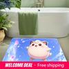 Pokemon Clefairy Anime Print Doormat Non-Slip Absorbent Floor Mat for Indoor Entrance Home Decor