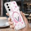 Чехол с принтом 'Любовные Сердечки' Для Samsung S26 Ultra S25 FE S24 S23 S22 Plus S21 A15 A25 A35 A55 A16 A26 A36 A56 A17 A37 A57 5G Прозрачный Мягкий Чехол из ТПУ