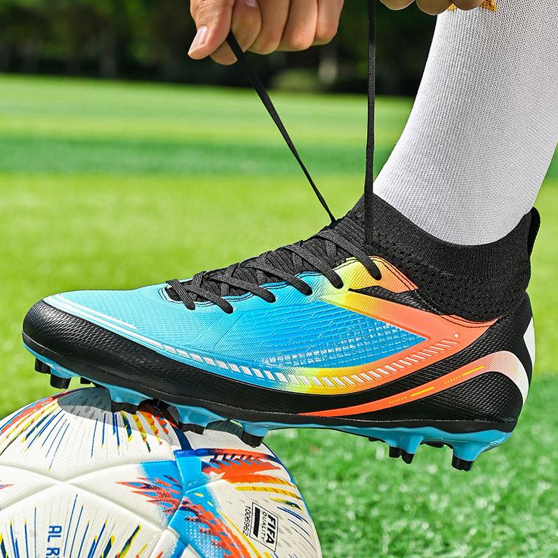Fashion Mens Soccer Shoes TF/FG High Ankle Football Boots Kids Women Outdoor Sports Shoes Multicolor Training Match Athletic Sneakers
