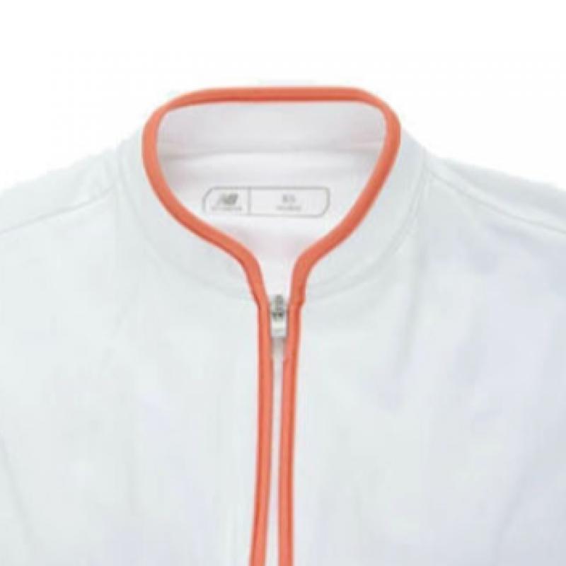 New Balance Club Nbmdd3w612 Wh Crop Zip Up Rash Guard Женский купальник