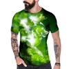 Модная мужская футболка с 3D принтом тигра, повседневная футболка большого размера с круглым вырезом и коротким рукавом, летние уличные топы в стиле хип-хоп с животными, футболки