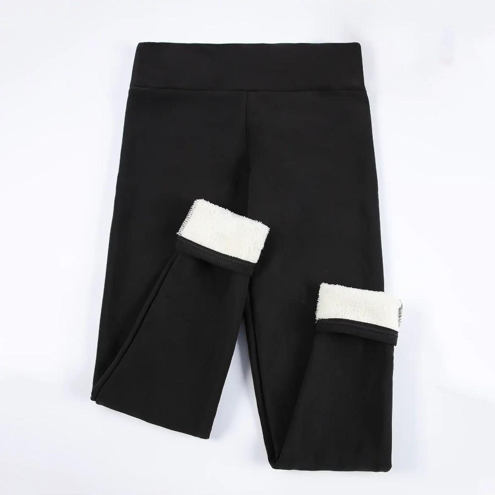 High Waist Fleece Leggings Elastic Warm Yoga Pilates Pants Comfortable Velvet Tights Daily Use