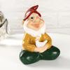 White Pigeon Dwarf Sculpture Garden Decoration Figure Meditation Gnome Figurine Dwarfs Statue for Outdoor Office Resin Ornaments