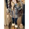 Eco-Friendly Lamb Wool Fair Isle Print Warm Retro Coat