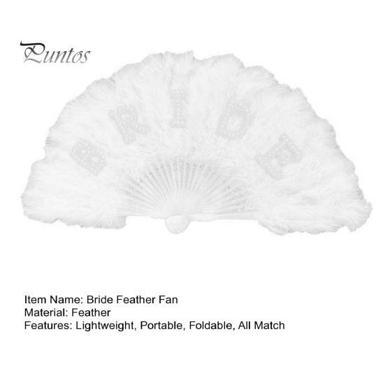 Веер с перьями невесты, дизайн из искусственного жемчуга, сверхлегкий складной веер, украшение для свадебного помолвки и девичника