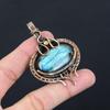 Labradorite Gemstone Pure Copper Wire Wrapped Handmade Pendant Jewelry