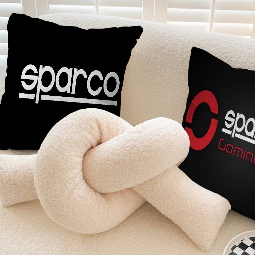 S-Sparcos Logo Cushion Cover Car Throw Pillow Case For Sofa Car Christmas Gift 40X40Cm 45X45Cm