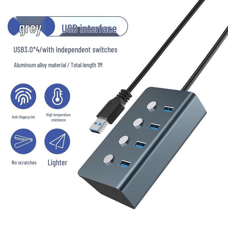Высокоскоростной USB 3.0 концентратор с индивидуальными переключателями