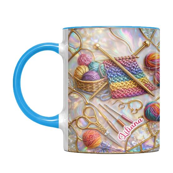 325/450 мл Кружка для вязания и шитья с ручкой, термостойкая керамическая, большой емкости, для чая, молока, воды, подарок для любителя шитья