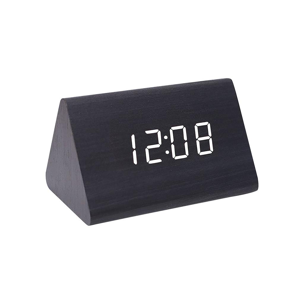 Bedroom Clock, Wooden Digital Alarm Clock, Adjustable Volume, Dimmer, Living Room Wooden Decoration