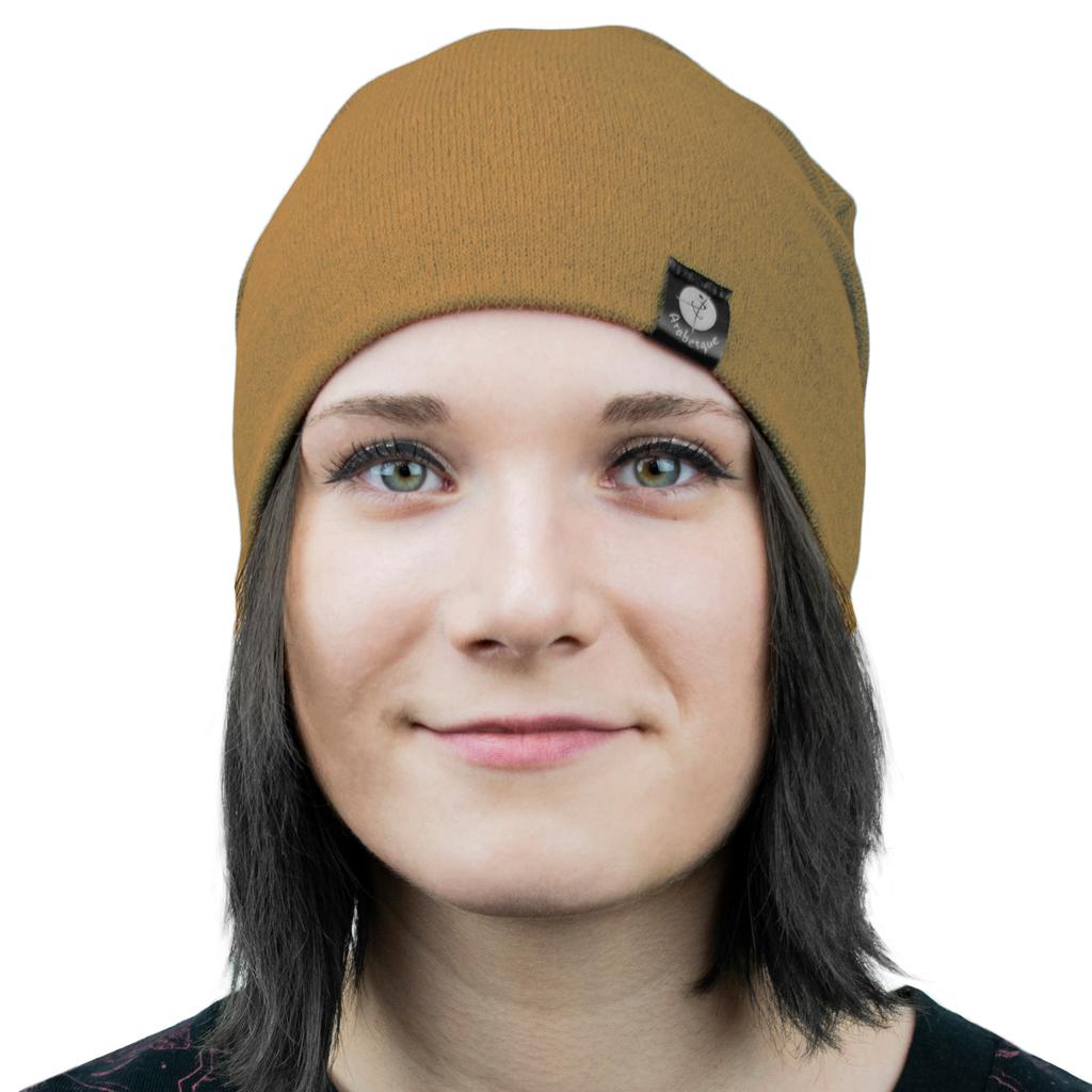 Czapka Dzianinowa 1W M01 Jasnobrązowa S