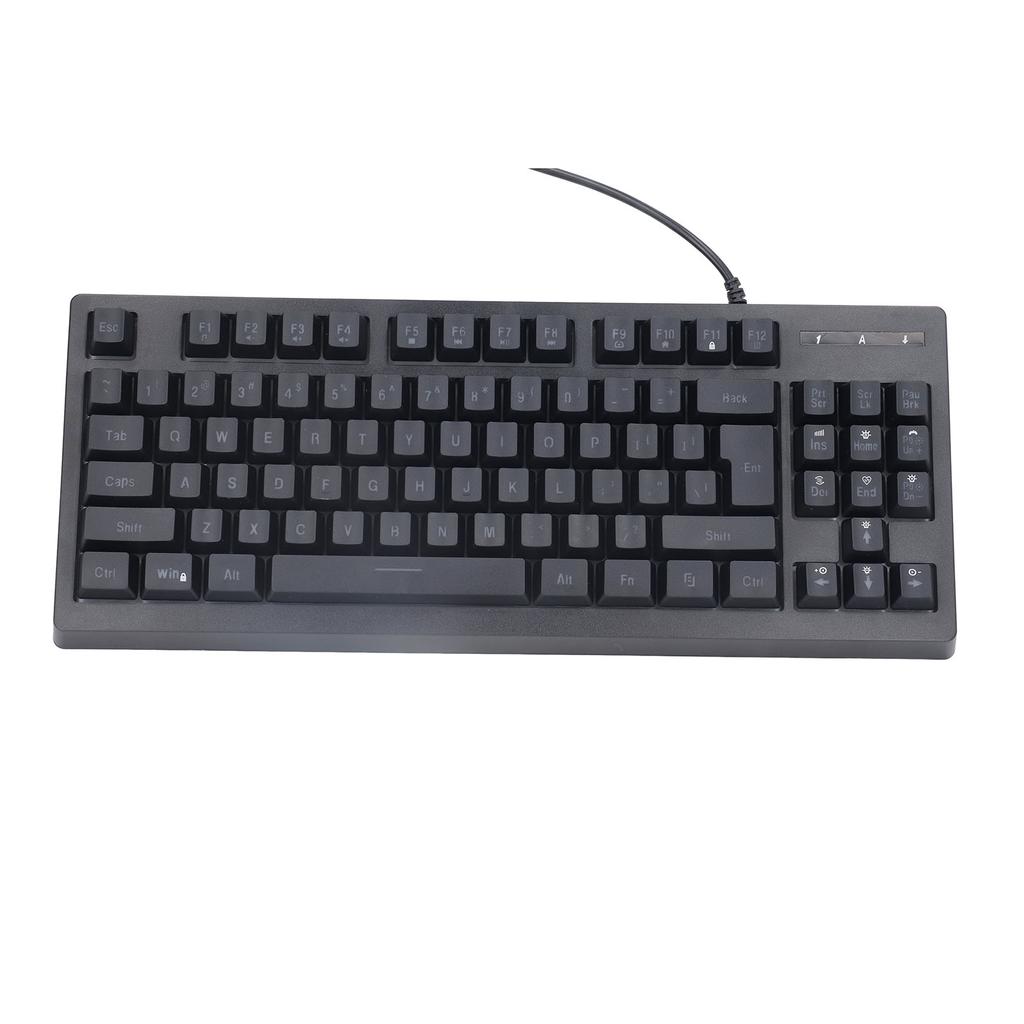 Mechanical Keyboard 87 Keys Wired RGB Bright Backlight Compact Two Color Injection Keycaps