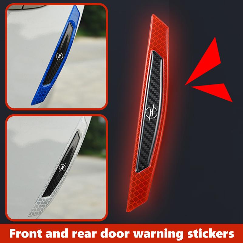 For Opel Reflective Car Sticker Door Edge Guards Trim Molding Protection Strip Scratch Protector Insignia Corsa Zafira Meriva YC4