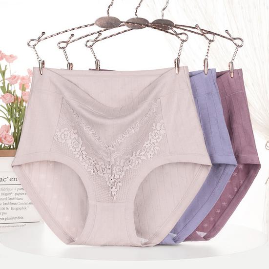 Trendy Women Underpants Lace Cotton Comfortable