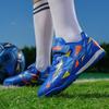 29-39 Kids Soccer Cleats Rubber Non-slip Velcro Lacing Artificial Turf Football Boots Outdoor Sports Training Football Shoes
