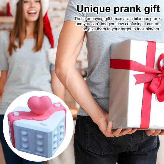 Подарочная коробка на День святого Валентина Раздражающая подарочная коробка с винтами 3D-печатная головоломка-игрушка для розыгрыша Раздражающая подарочная коробка в виде сердца для любимых