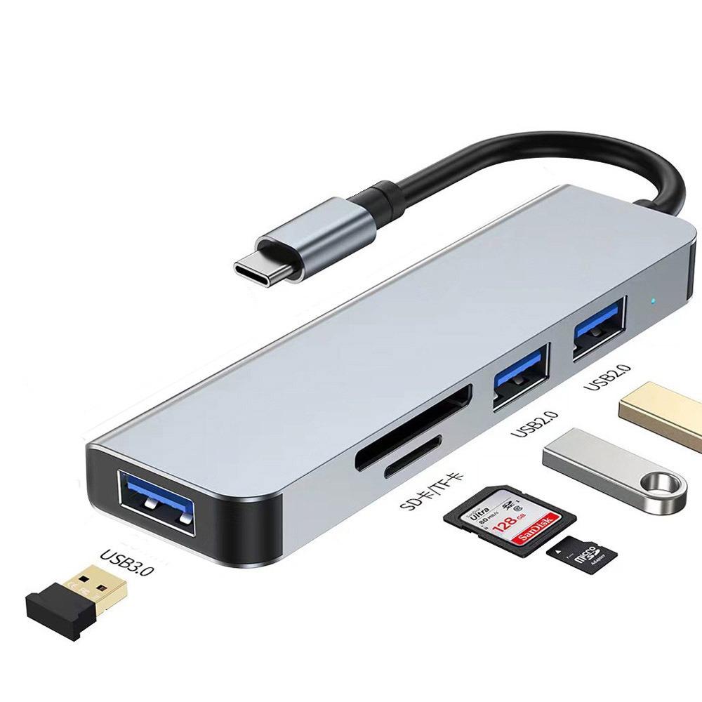 Концентратор Type C на USB 3.0 Разветвитель 4 в 1 Многопортовый адаптер для телефона, ноутбука, игровой консоли Высокоскоростная передача данных