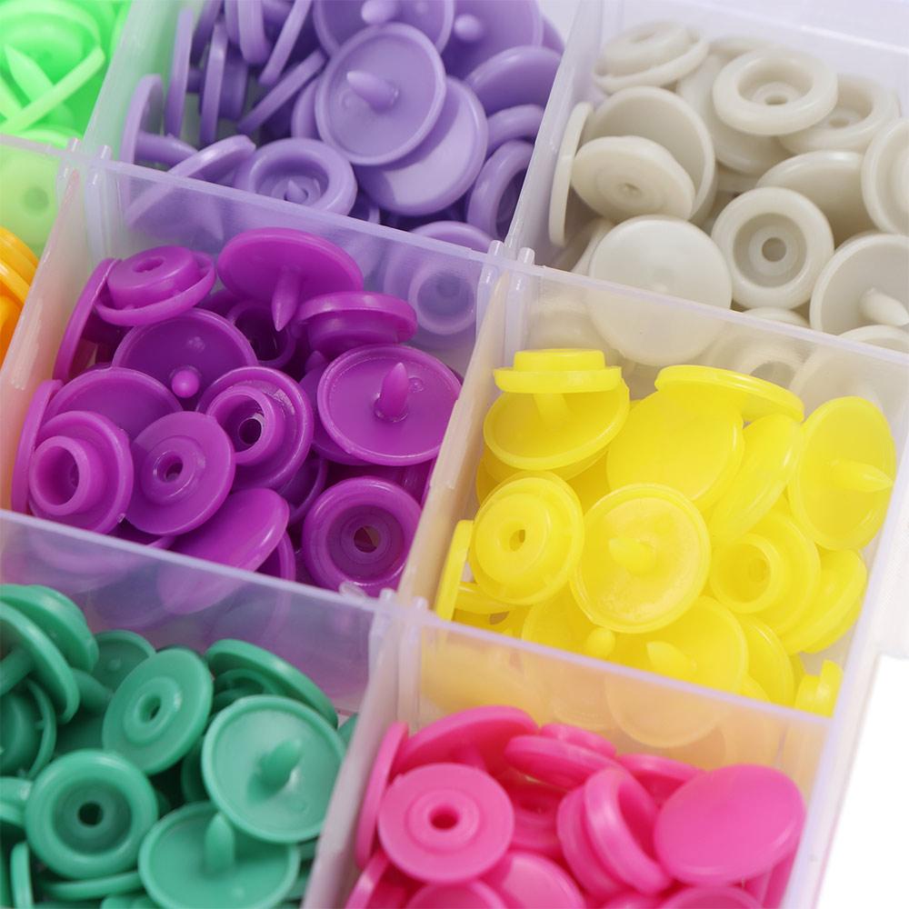 Colored Snap Buttons Resin Press Stud Buttons Snaps Fastener Pliers Kit Children Clothing