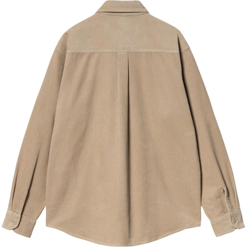 Carhartt WIP Рубашка с длинным рукавом Flint Свободный крой Одна пуговица Рубашка с длинным рукавом Мужские рубашки Светло-хаки I029442-G1-02