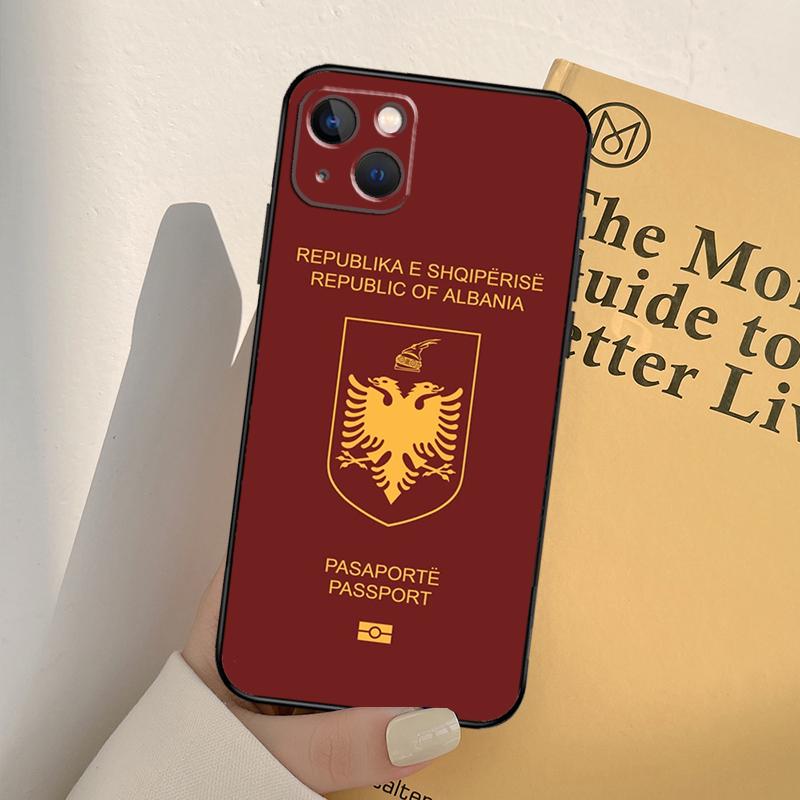 Чехол для телефона с орлом, флаг Албании, для iPhone 17 16 15 13 11 12 14 Pro Max mini XR 16e 15 16 Plus 17 Air, Полное покрытие