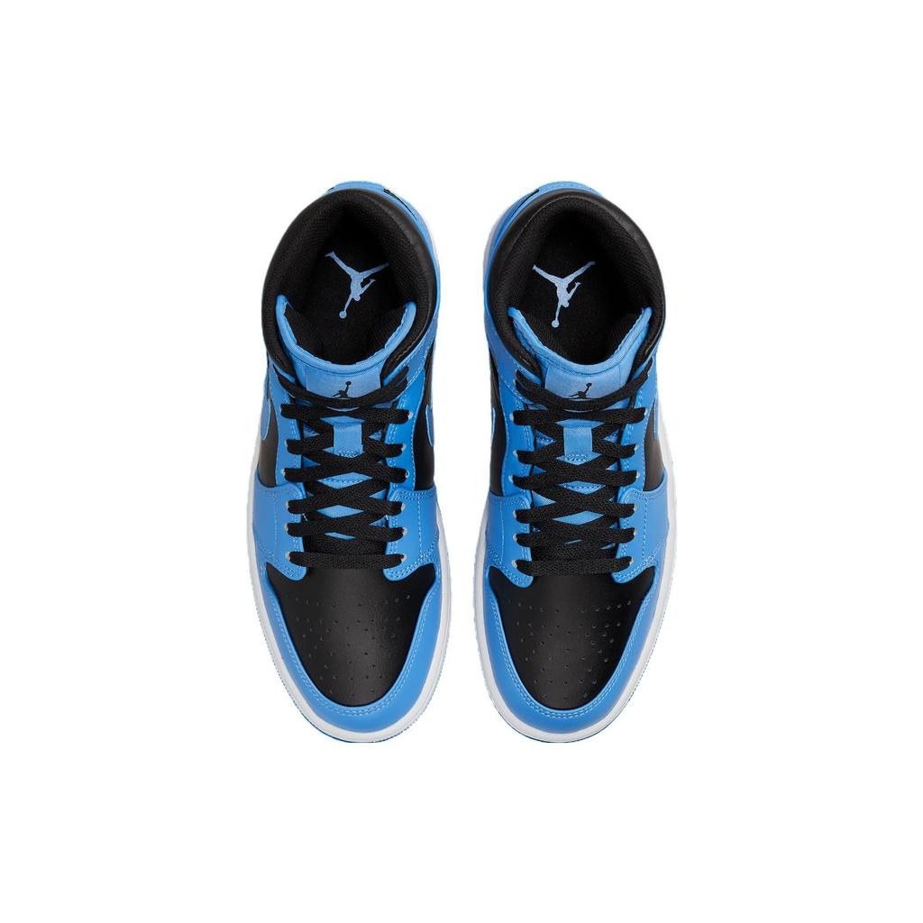 Кроссовки мужские Air Jordan 1 Mid University Blue Black Белый DQ8426-401