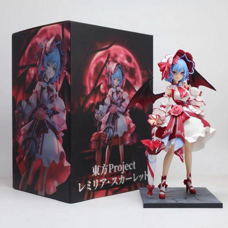 Touhou Project Лолита Платье Ремилия Алая 25см Аниме Фигурка Готическая Девушка-Вампир GK Статуя ПВХ Модель Игрушка Настольное Украшение Подарки