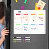 1 Set Magnetic Message Board Refrigerator Magnet Erasable Writing Surface Weekly Planner Kitchen