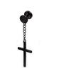 Punk Gothic Stainless Steel Stud Earring Cross Round Fake Ear Taper Dumbbell Fashion Women Men Rock Jewelry