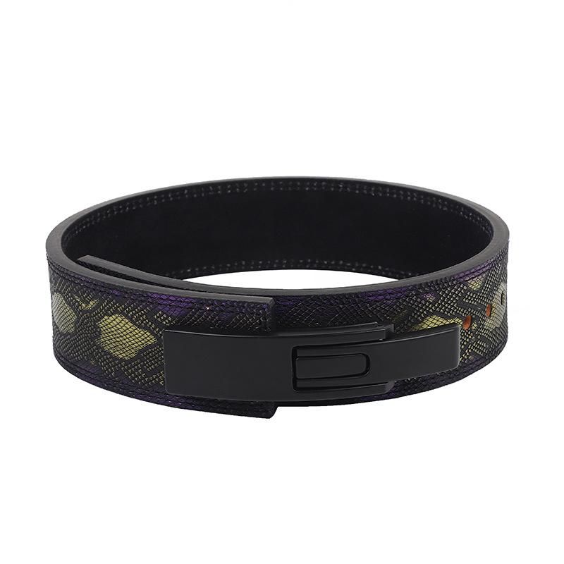 Спортивное оборудование для поддержки талии из искусственной кожи, тренировочный силовой пояс, гибкий дизайн с быстрой пряжкой