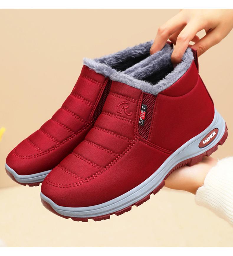 Зимние мягкие подошвы, нескользящие, папины кроссовки: Флисовая подкладка, Толстые высокие, Теплые хлопковые зимние ботинки, Легкие повседневные модные
