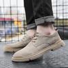 High Quality New Men's Cow Suede Leather Work Shoes Trend Outdoor Breathable Leather Shoes Casual Versatile Lace Up Driving Shoe