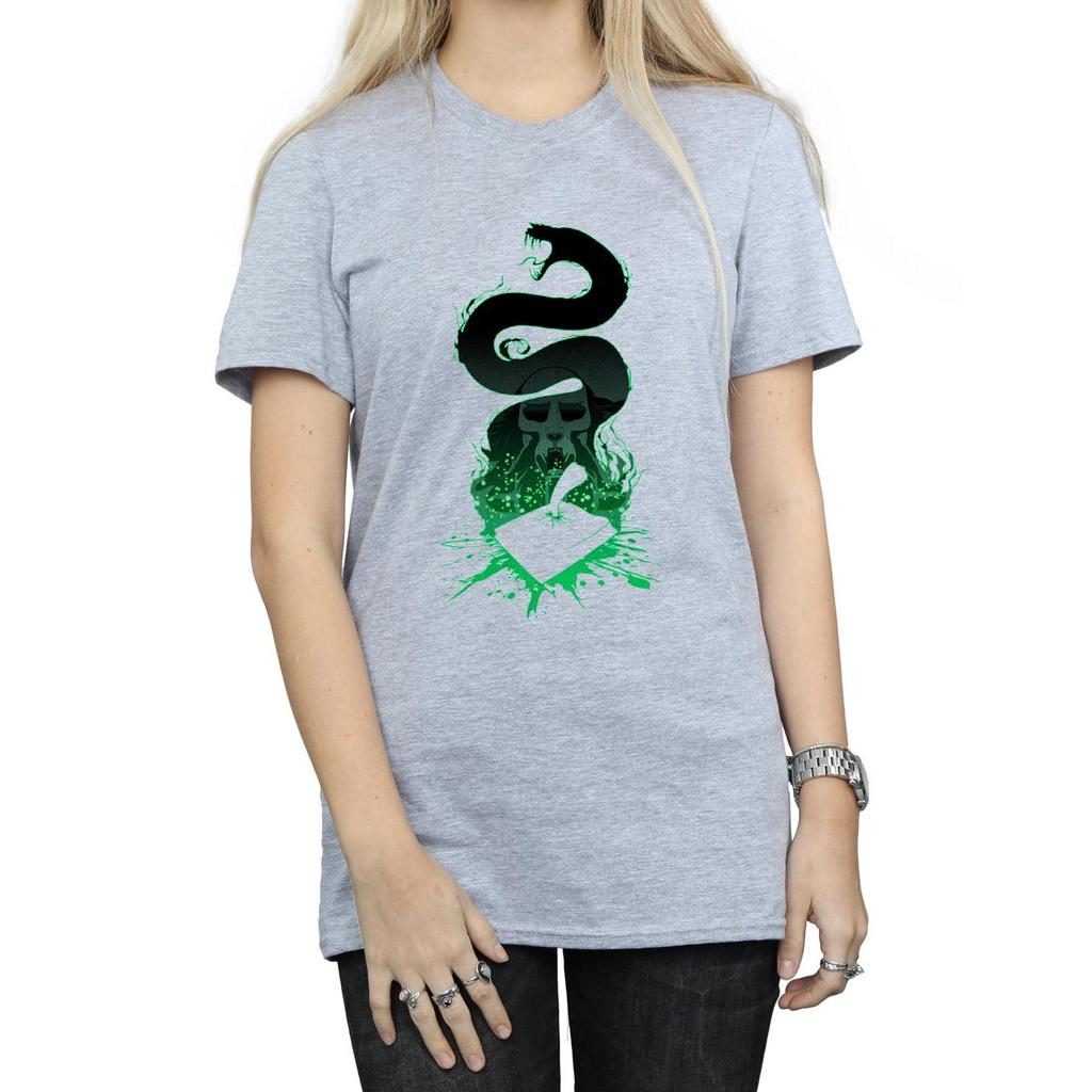 Harry Potter Womens/Ladies Nagini Silhouette Cotton Boyfriend T-Shirt