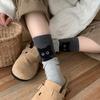 1 Pair Cartoon Kitten for Women Girls Cotton Socks Cute Mid-Calf Socks Autumn Winter
