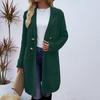 Fall Winter Women Woolen Jacket Thick Loose Turn-down Collar OL Commuting Jacket