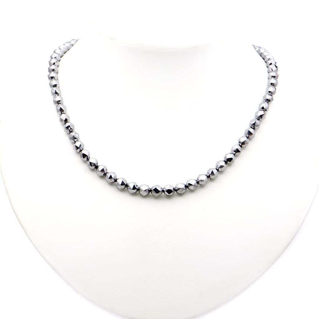 Ожерелье из руды терагерцового диапазона, 6 мм, огранка «звезда», природный камень, магнитный тип, длина 60 см [ЗОЛОТОЙ КАМЕНЬ], прибл.