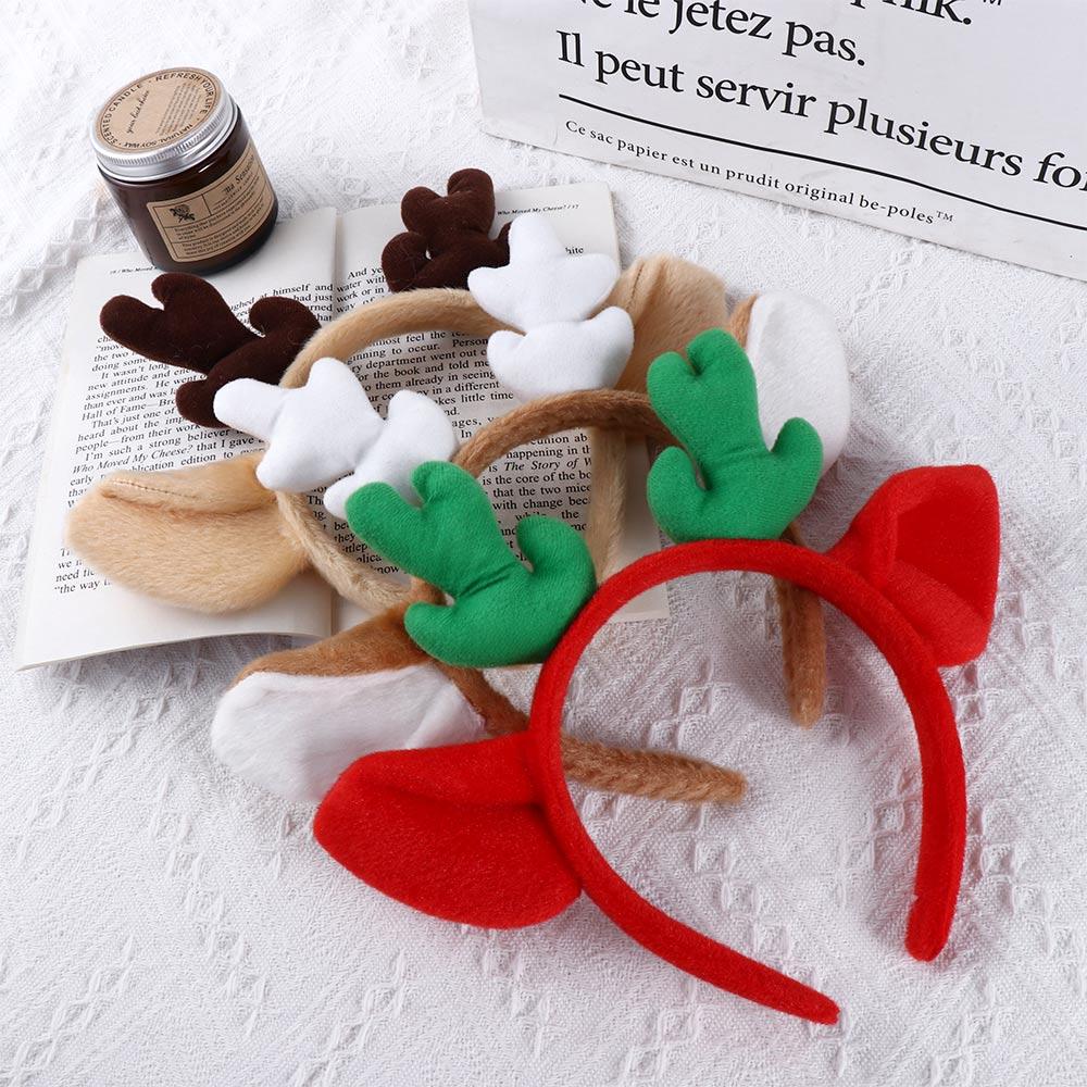 Cloth Wash Face Christmas Korean Style Head Hoop Antler Headband Women Hair Band Hair Accessories