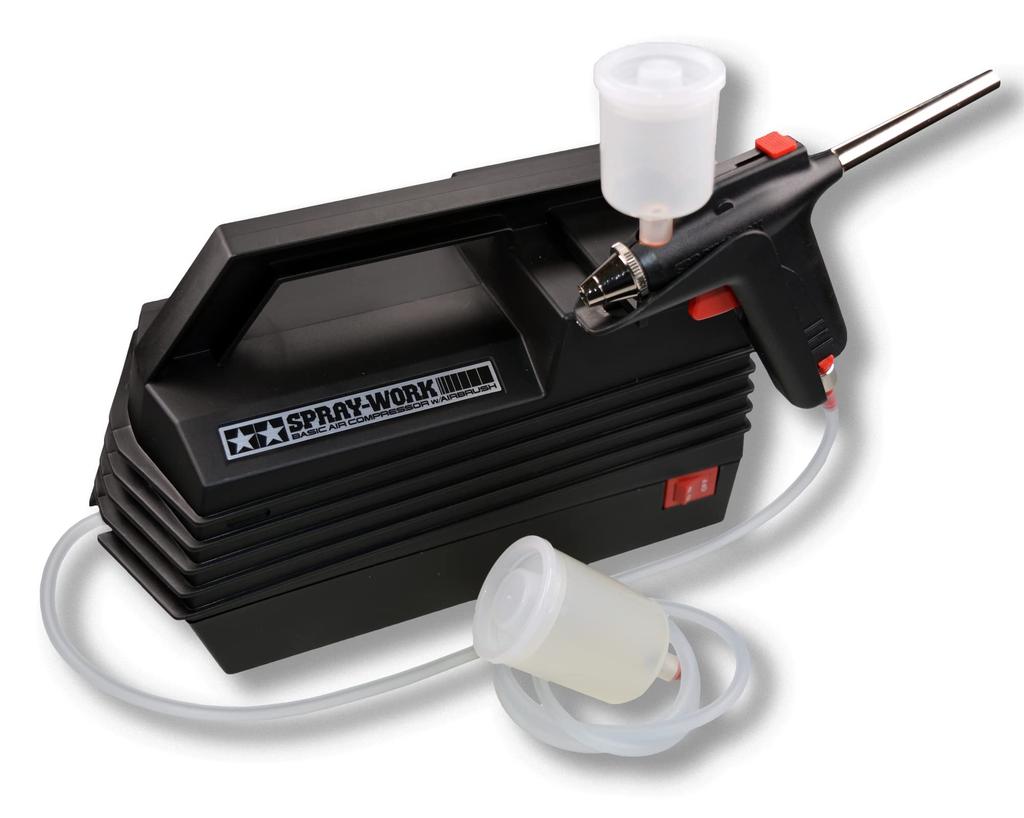 Tamiya Airbrush System No. 20 Spray Work Basic Compressor Set with Airbrush (74520)