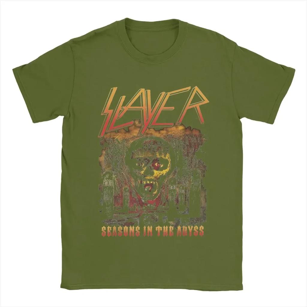 Slayer Orange Season In The Abyss T-Shirts Leisure Pure Cotton Tees Round Neck Short Sleeve T Shirt 4XL 5XL Tops