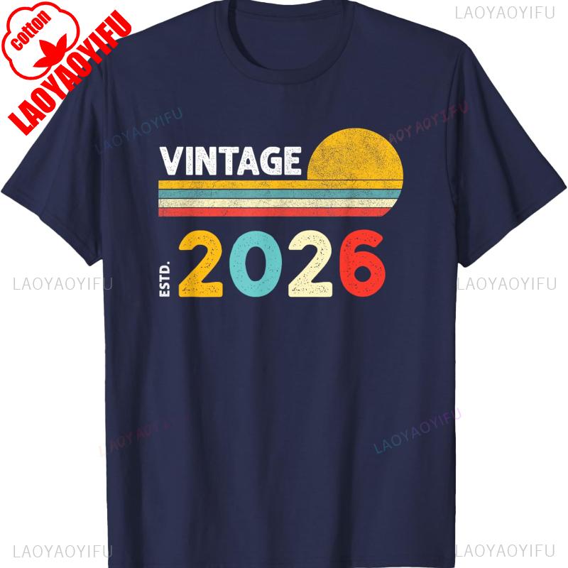 New Style Vintage 2026 Simple Figure Match Letters Graphic Shirt Unisex Leisure Allmatch Fashion Crewneck Regular Short Sleeve