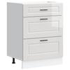Kitchen Base Cabinet  Porto  High Gloss White Particleboard
